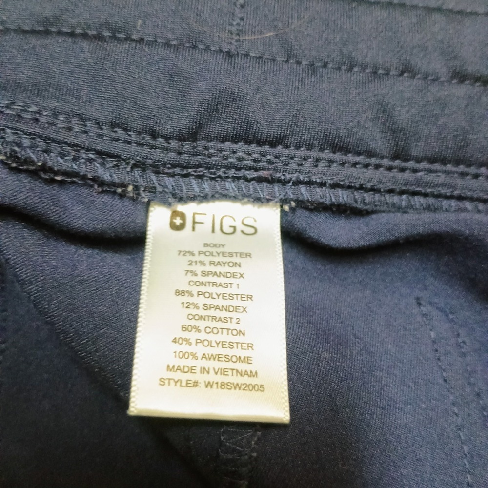 Figs Zamora Navy Blue Jogger Technical Scrub Pants L - Picture 3 of 7